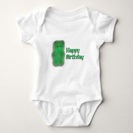粘着性の誕生日の幼児のワイシャツ ベビーボディスーツ (正面)