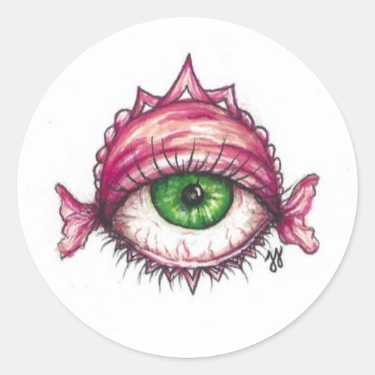 粘着性の ラウンドシール (正面)