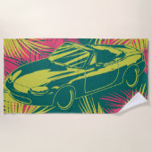 粘着性NB Miata ビーチタオル (正面)