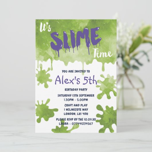 粘着物のパーティーの誕生日の招待状 招待状 (スタンド正面)