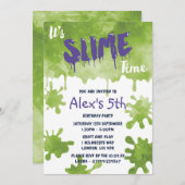 粘着物のパーティーの誕生日の招待状 招待状 (正面/裏面)