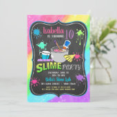 粘着物の時間パステル調の誕生日のパーティの招待状 招待状 (スタンド正面)