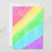 粘着物の時間パステル調の誕生日のパーティの招待状 招待状 (裏面)