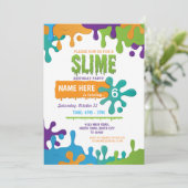 粘着物の誕生日の点滴注入の女の子の男の子の招待状 招待状 (スタンド正面)