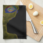 粘着物外国タオルの上の私 キッチンタオル (四つ折り)