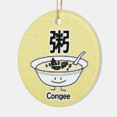 粥のJookの米のポリッジのお粥ボールの中国語は壊れます セラミックオーナメント (左)