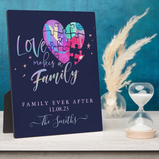 粥腫後家族 フォトプラーク (側面)