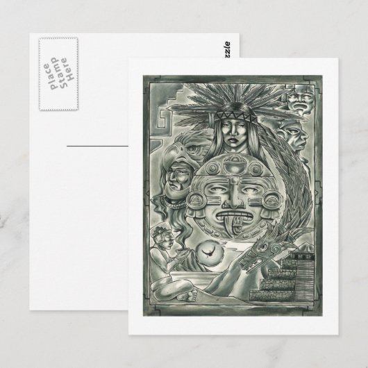 精アステカ神 ポストカード (正面/裏面)