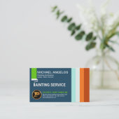 精力的ではっきりしたで明るく簡潔な絵画サービス 名刺 (スタンド正面)