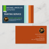 精力的ではっきりしたで明るく簡潔な絵画サービス 名刺 (正面/裏面)