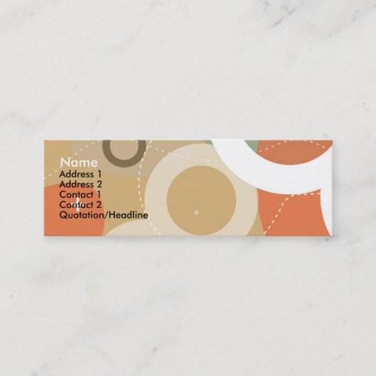 精力的なプロフィールカード スキニー名刺 (正面)