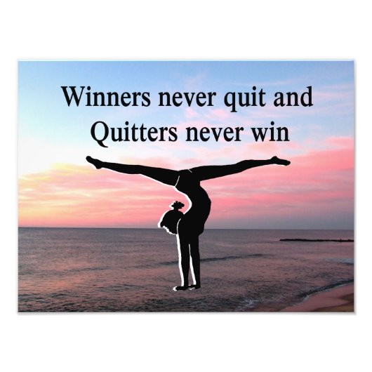 精力的な体操選手 フォトプリント (正面)