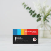 精力的な色の若々しい創設者CEO 名刺 (スタンド正面)