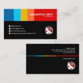 精力的な色の若々しい創設者CEO 名刺 (正面/裏面)