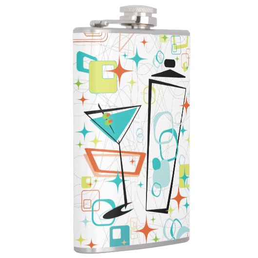 精力的な8つのozマルティーニ。 ビニールの包まれたなフラスコ フラスク (右)