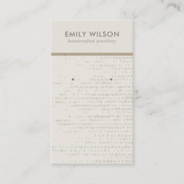 精卵ホワイトスタッドイヤリングディスプレイカード 名刺