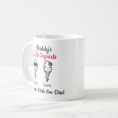 精子おもしろいパパの小さなリスのお父さんの日 コーヒーマグカップ (正面左)