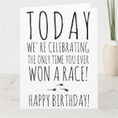 精子おもしろい人種引用文タイポグラフィハッピーバースデー カード (正面)