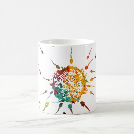 精子と卵子 コーヒーマグカップ (中央)