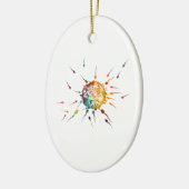 精子と卵 セラミックオーナメント (左)