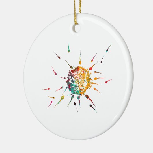 精子と卵 セラミックオーナメント (左)