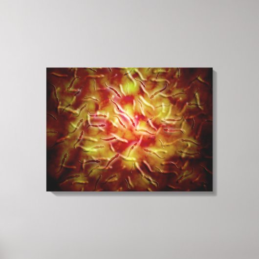 精子の顕微鏡的見解 キャンバスプリント (正面)