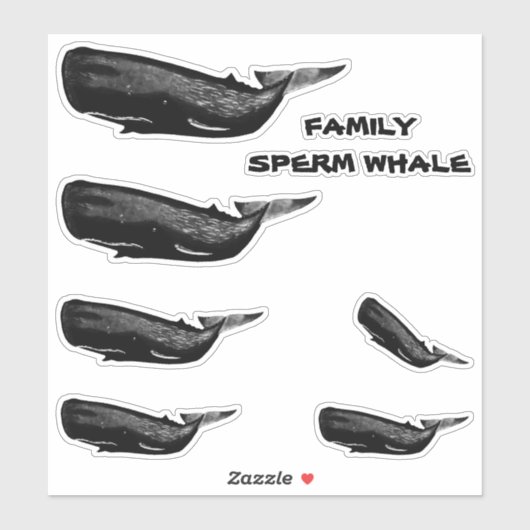精子クジラ シール (シート)