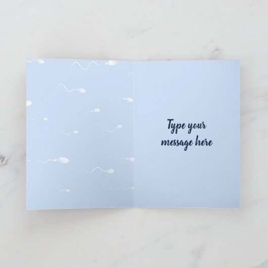 精子受精おもしろいまたは血管切除術 カード (内部)