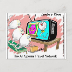 精子旅行ネットワークの面白いカードTシャツ&ギフト ポストカード