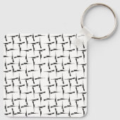 精密な追求:狩りモチーフ白黒P キーホルダー (裏面)