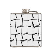 精密な追求:狩りモチーフ白黒P フラスク (裏面)