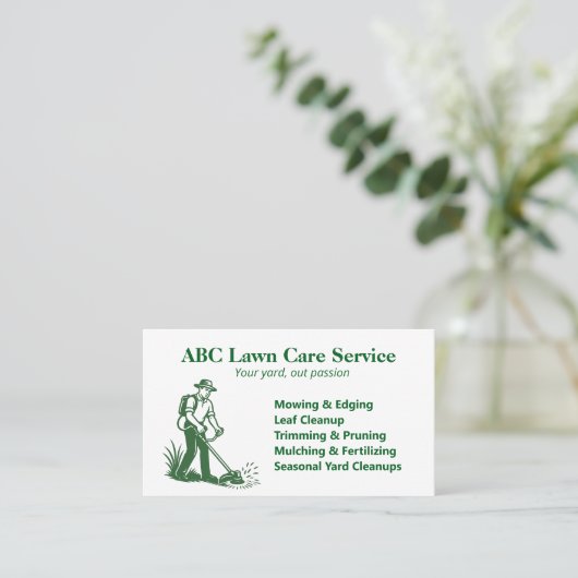 精密トリム芝気に 名刺 (スタンド正面)