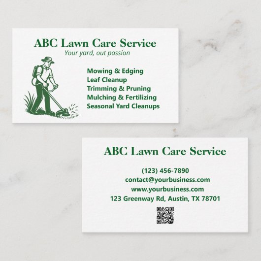 精密トリム芝気に 名刺 (正面/裏面)