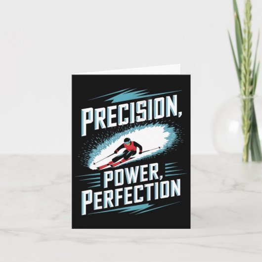 精密パワーの完璧なアルペンスキー カード (正面)