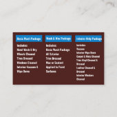 精密洗圧ブシンを詳述する移動洗車機 名刺 (裏面)