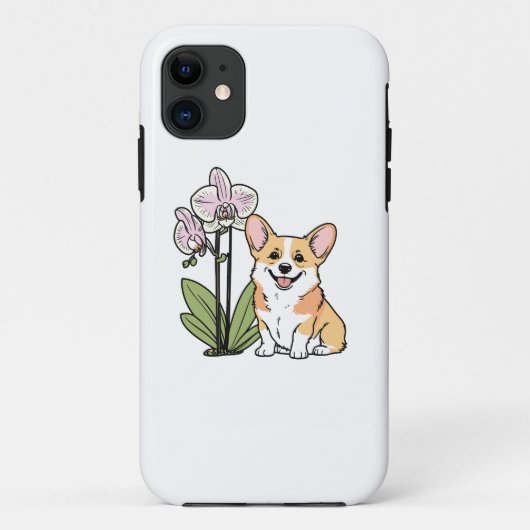 精巣摘出の可愛いコルギ Case-Mate iPhoneケース (裏面)