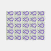 精巣癌認識度リボンフリースブランケット フリースブランケット (正面(横))