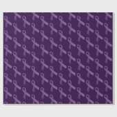 精巣紫色リボン認識度 ラッピングペーパー (フラット)