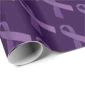 精巣紫色リボン認識度 ラッピングペーパー (ロールコーナー)