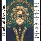 精巧なファンタジーステームパンクウーマンY4デコページ 薄葉紙