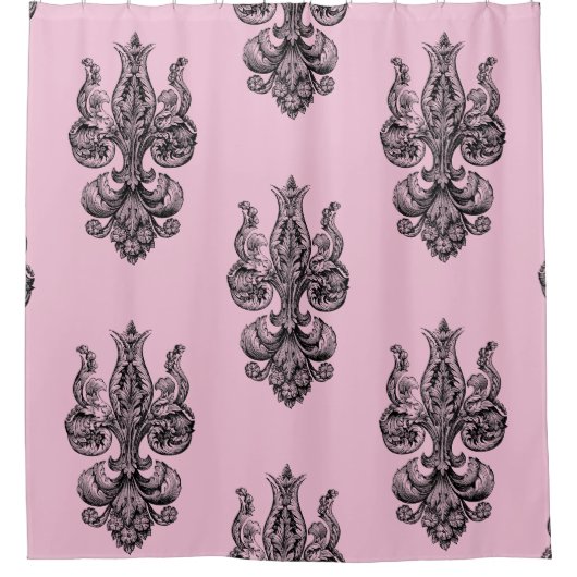 精巧なフランスの（紋章の）フラ・ダ・リ シャワーカーテン (正面)