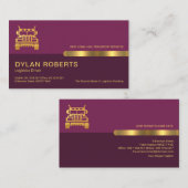 精巧なレトロパープルレイヤーズ物流輸送 名刺 (正面/裏面)