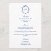 精巧な植物性ブルーチノワスリー結婚ズ メニュー (正面)