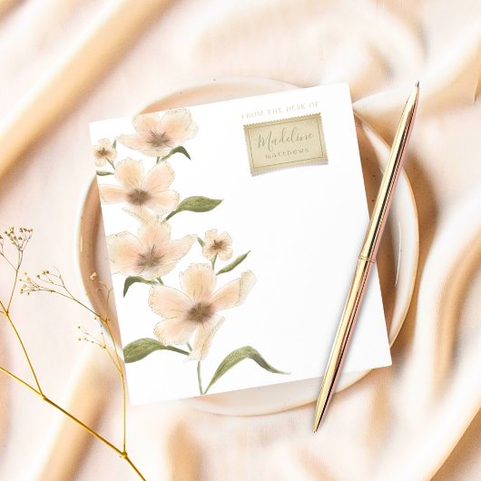 精巧な植物性ヴィンテージフローラスタンプ枠 ノートカード