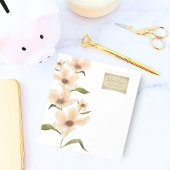 精巧な植物性ヴィンテージフローラスタンプ枠 ノートカード