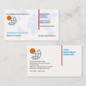 精巧な簡潔なブルーアトラスグローバル 名刺 (正面/裏面)