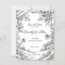 精巧な素朴フローラ マグネット招待状