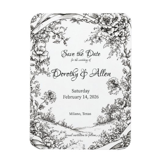 精巧な素朴フローラ マグネット (縦)