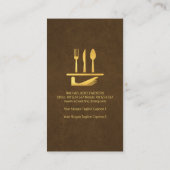 精巧な茶色の金ゴールド器具セット 名刺 (裏面)