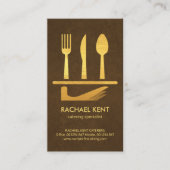 精巧な茶色の金ゴールド器具セット 名刺 (正面)